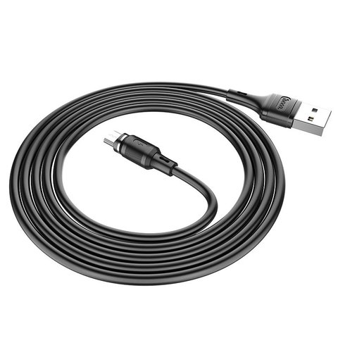 USB кабель Hoco X52, USB тип-A, micro-USB тип-B, 100 см, 2,4 А, чорний, магнітний, #6931474735539 Прев'ю 1