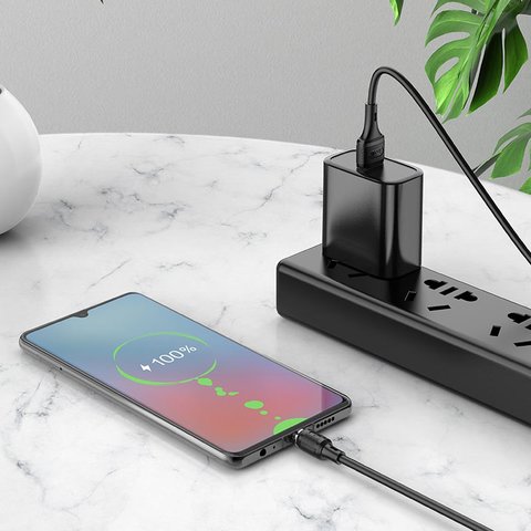 USB кабель Hoco X52, USB тип-A, micro-USB тип-B, 100 см, 2,4 А, чорний, магнітний, #6931474735539 Прев'ю 5