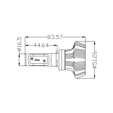 Juego de luces LED principales para coche UP-7HL-H16W-4000Lm (H16, 4000 lm, luz blanca fría) Vista previa  4