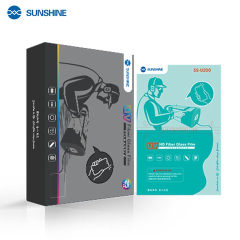 Protective Film Sunshine SS-U200 , (with UV lamp, Pet Soft, HD, UV curing, 25 pcs, 180 mm, 120 mm, 180 µm) Preview 2