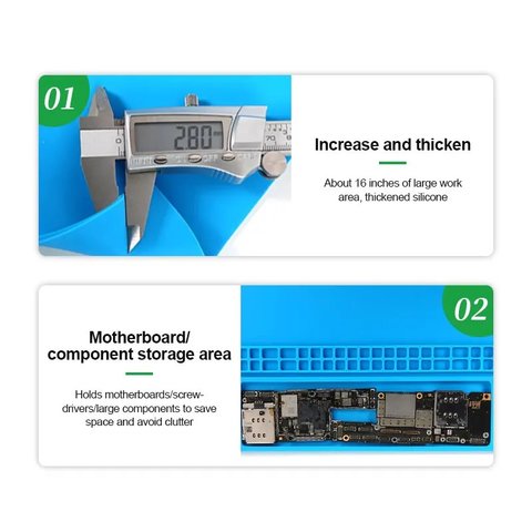 Insulation Mat RELIFE RL-004A, (heat resistant, antistatic, 355 mm, 250 mm, with cells) Preview 4