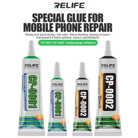 Sealant Glue RELIFE CP-0002, (for gluing back covers, for display frames, 15 ml, black) Preview 4