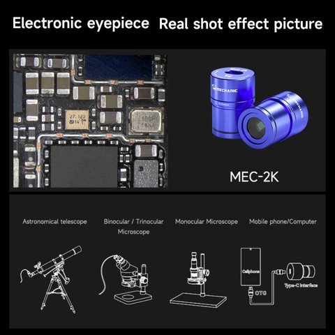Camera-Eyepiece Mechanic MEC-2K, (for microscope, 2592*1944) Preview 3