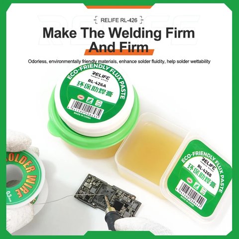 Fundente en pasta RELIFE RL-426C, respetuosa del medio ambiente, 80 g Vista previa  2