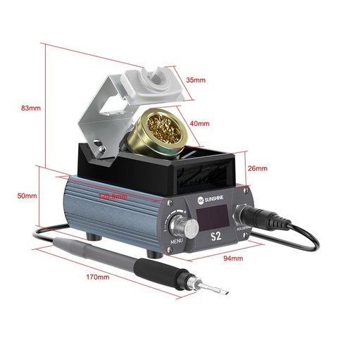 Estación de soldadura Sunshine S2, digital, 40 W Vista previa  12