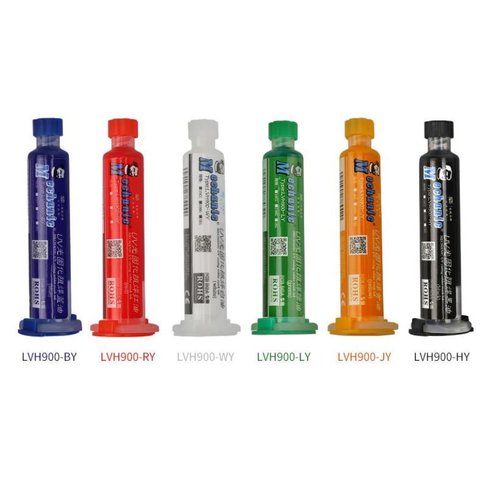 Паяльная маска Mechanic UVH900-RY, красная, 10 мл, ультрафиолетовая, изоляционный лак Превью 1