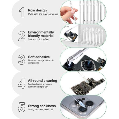 Палочка RELIFE RL-094 , для удаления грязи с объектива камеры, силиконовая, 48 шт. Превью 5