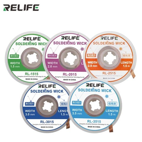 Стрічка для випаювання RELIFE RL-3515, Ш. 3,5 мм, (Д) 1,5 м Прев'ю 1