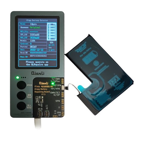 Акумулятор Deji для Apple iPhone 14 Pro, Li-ion, 3,87 B, 3510 мАг, збільшена ємність, original IC Прев'ю 1