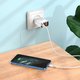Мережевий зарядний пристрій Hoco C100A, 20 Вт, Quick Charge, Power Delivery (PD), білий, з дисплеєм, 2 порта, #6931474769800 Прев'ю 3